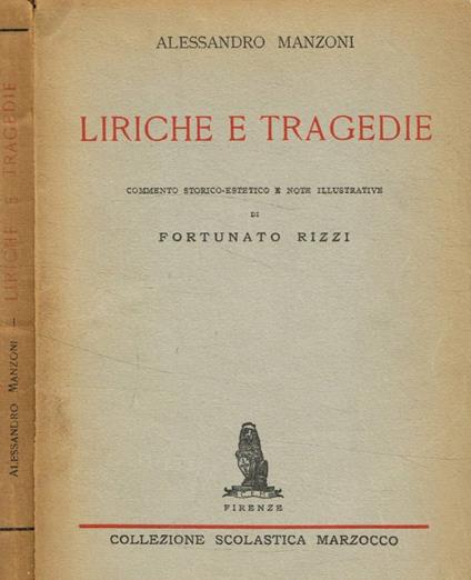 Liriche e tragedie - Alessandro Manzoni - copertina