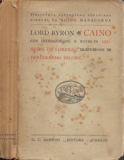 Caino - George G. Byron - copertina