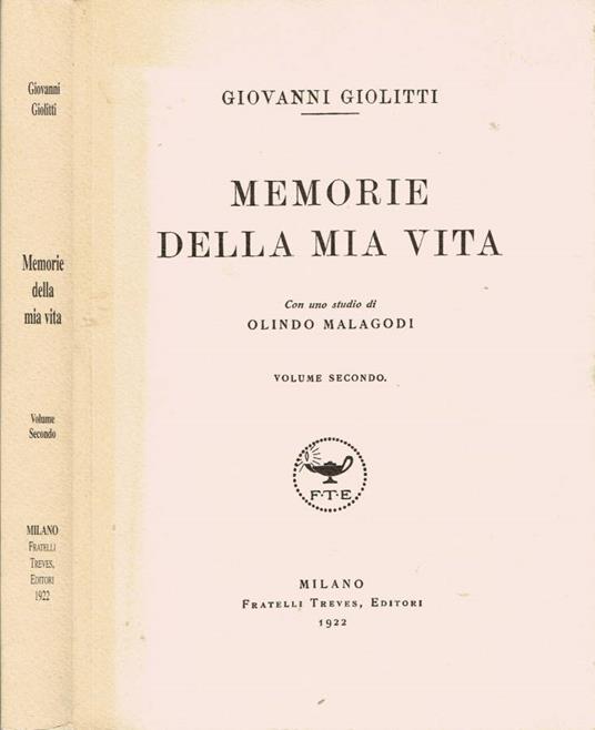 Memorie della mia vita - Giovanni Giolitti - copertina
