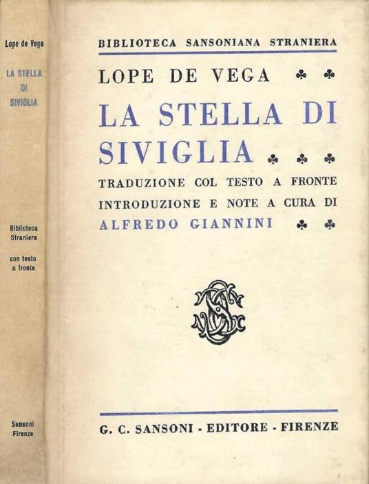 La stella di Siviglia - Lope de Vega - copertina