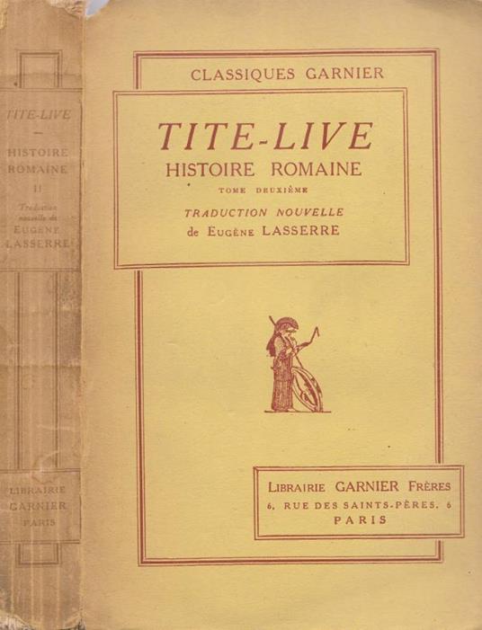 Histoire romaine tomo II - Tito Livio - copertina