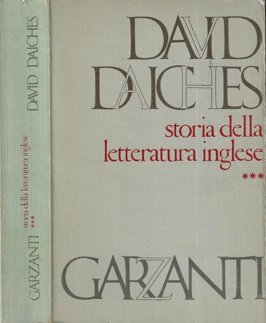 Storia della letteratura inglese Vol. III - David Daiches - copertina