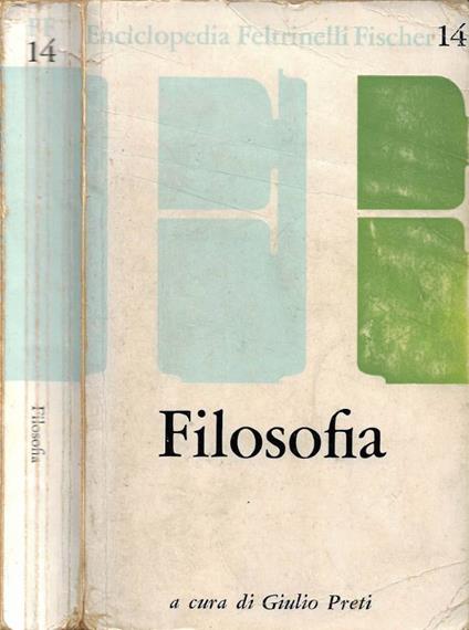 Filosofia - Giulio Preti - copertina