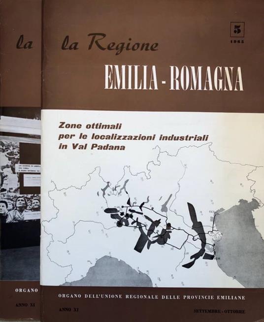 La Regione Emilia Romagna anno XI n 5,6 1965 - Roberto Vighi - copertina