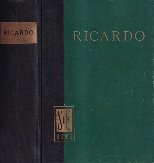 Principi dell'economia politica e delle imposte - David Ricardo - copertina