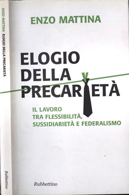 Elogio della precarietà - Enzo Mattina - copertina