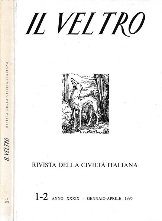 Il veltro anno XXXIX, n1-2, genn aprile 1995 - Vincenzo Cappelletti - copertina