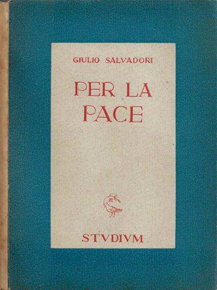 Per la pace - Giulio Salvadori - copertina