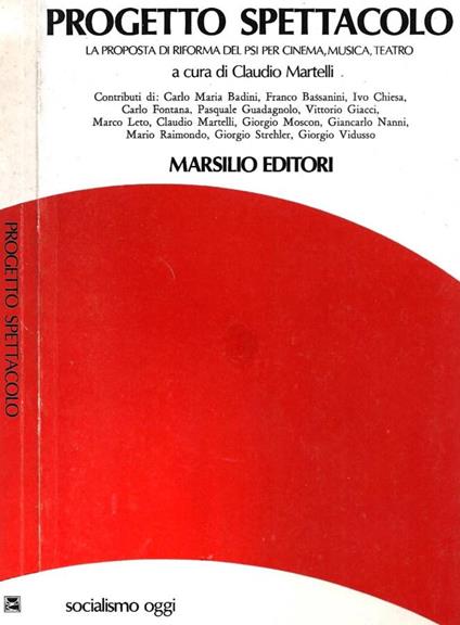 Progetto spettacolo - Claudio Martelli - copertina