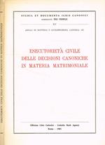 Esecutorietà civile delle decisioni canoniche in materia matrimoniale