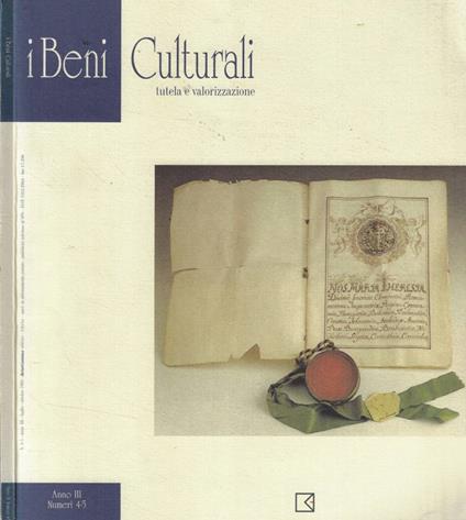 I Beni Culturali n. 4-5 Anno 1995 - copertina