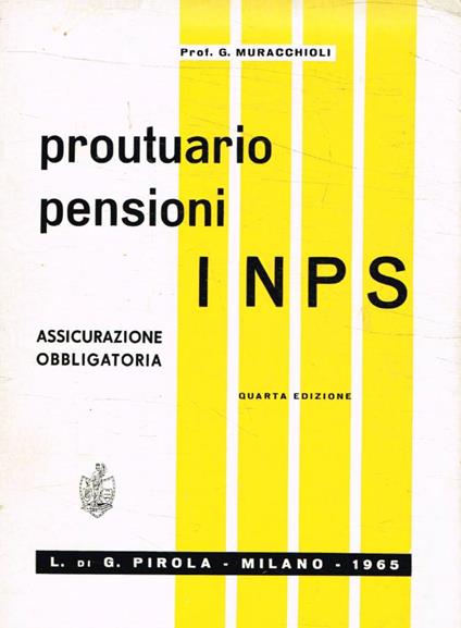 Prontuario pensioni INPS - copertina