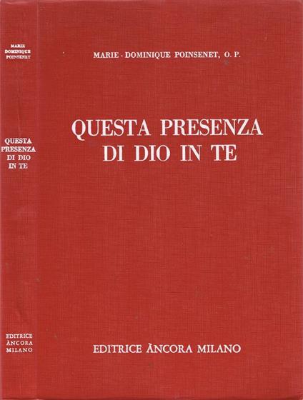 Questa presenza di Dio in te - copertina