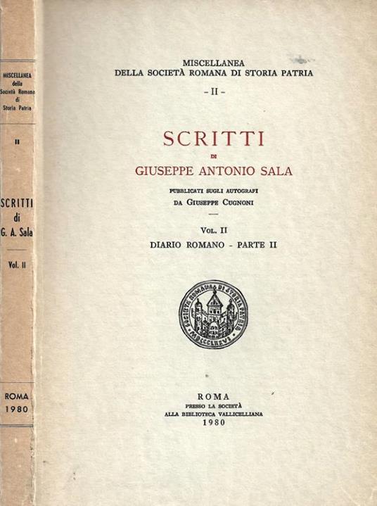 Scritti. Vol. II: Diario romano, parte II - copertina