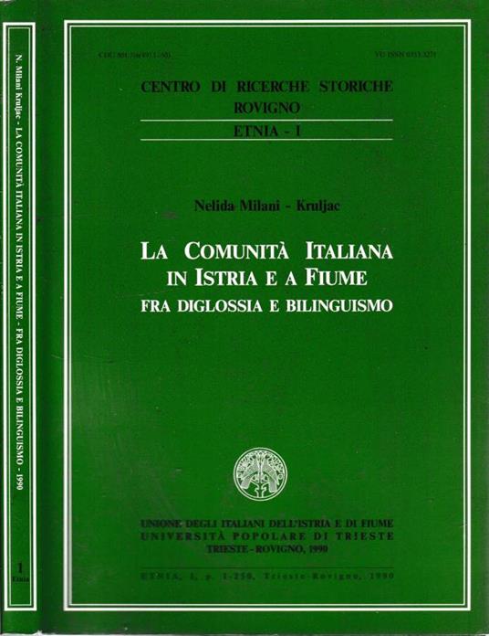 La comunità italiana in Istria e a Fiume - copertina
