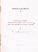 Settembre 1870. Roma pontificia e Roma italiana nei diari di Vittorio Massimo e di Guido di Carpegna