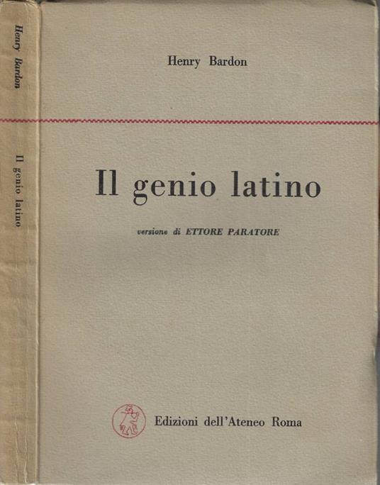 Il genio latino - Henry Bardon - copertina