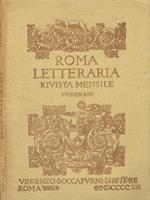 Roma letteraria. Rivista per le famiglie. Anno XXI fasc.II, febbraio 1913