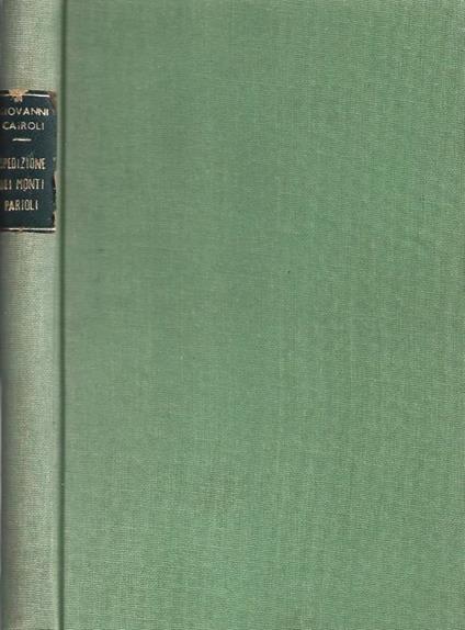 Spedizione dei Monti Parioli (23 ottobre 1867) - Giovanni Cairoli - copertina