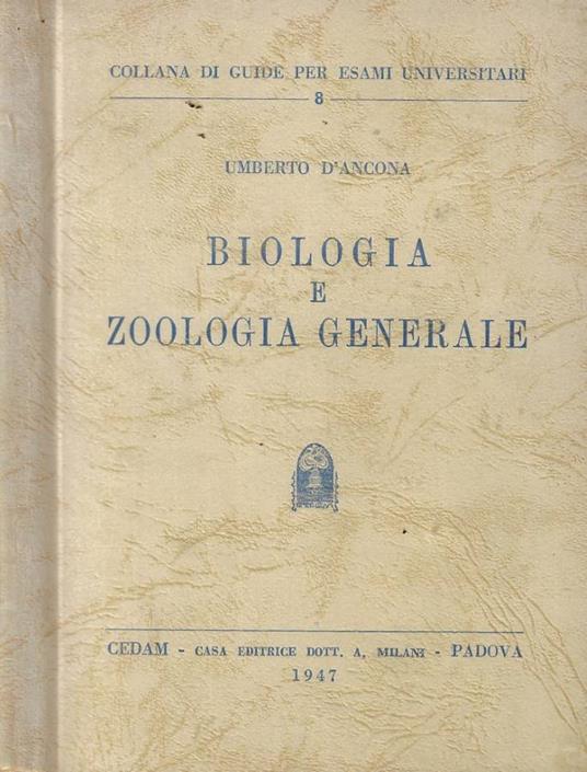 Biologia e zoologia generale - Umberto D'Ancona - copertina