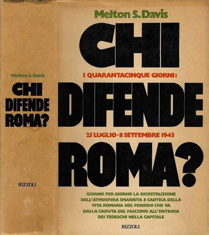 Chi difende Roma? - Melton S. Davis - copertina