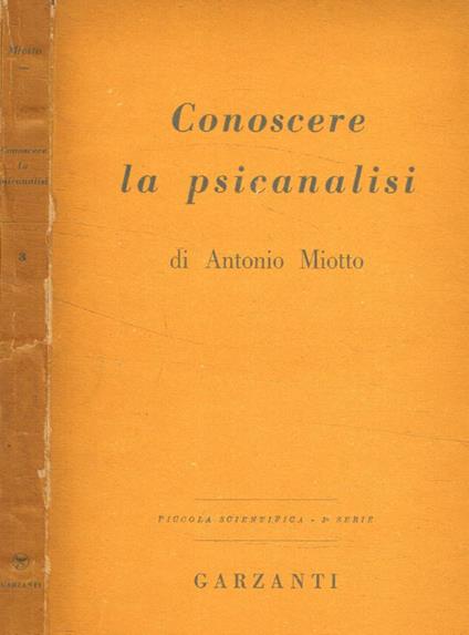 Conoscere la psicoanalisi - Antonio Miotto - copertina