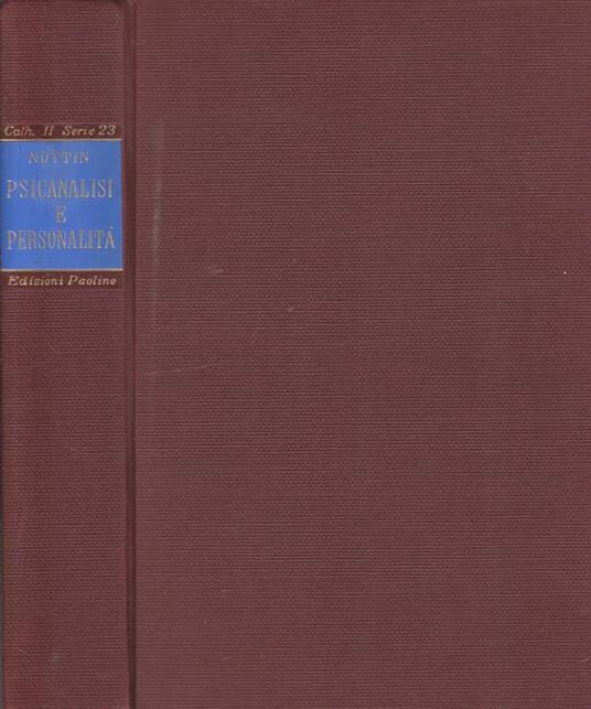 Psicanalisi e personalità - Giuseppe Nuttin - copertina