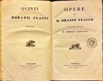 Opere di Q. Orazio Flacco. Satire di Tito Petronio Arbitro. Due opere in un volume