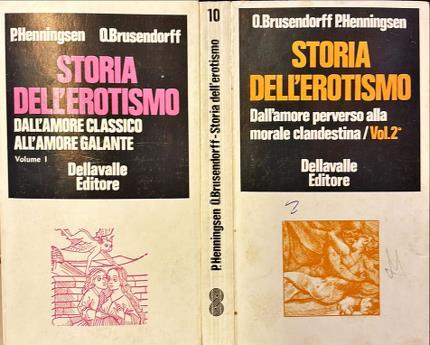 Storia dell' erotismo. Due volumi - copertina