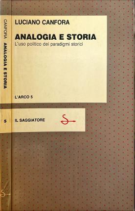 Analogia e storia - Luciano Canfora - copertina