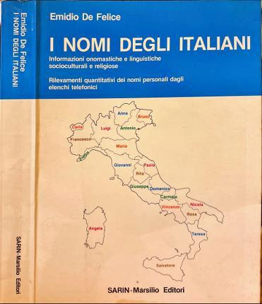 I nomi degli italiani - Emidio De Felice - copertina