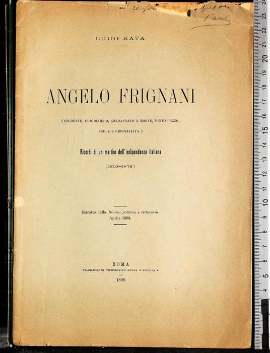 Angelo Frignani - Luigi Rava - copertina