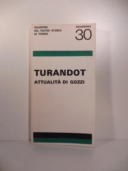 Turandot. Attualita' di Gozzi - copertina