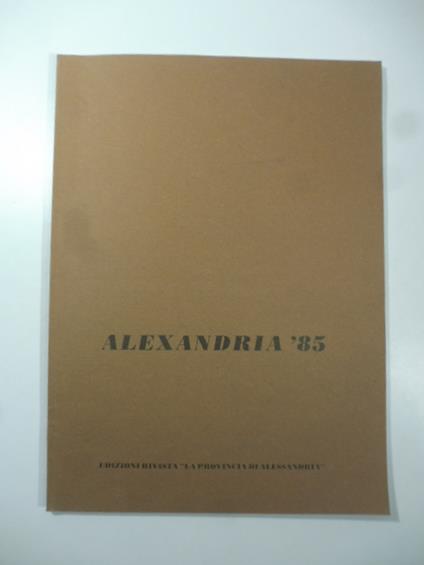 Alexandria '85 - copertina
