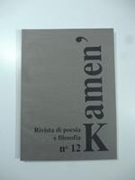 Kamen', Rivista di poesia e filosofia n.12