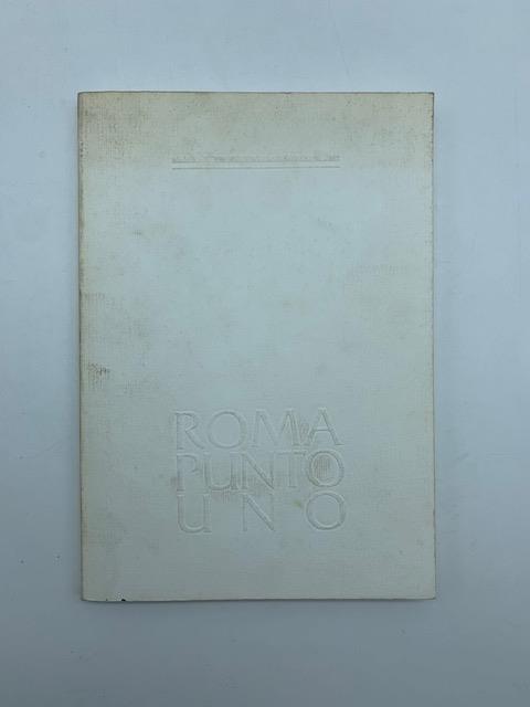 Roma punto uno - Massimo Carboni - copertina