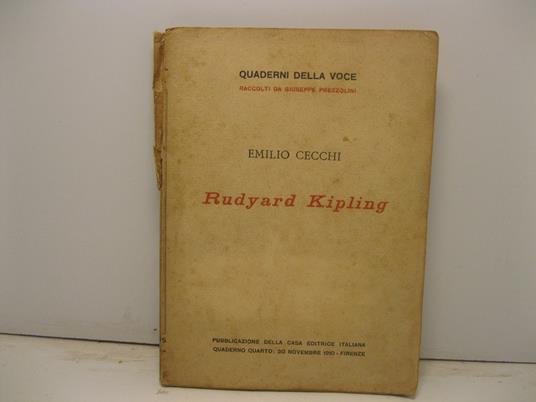 Rudyard Kipling - Emilio Cecchi - copertina