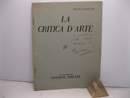 La critica d'arte. IV. Gerolamo da Treviso il Giovane - Luigi Coletti - copertina