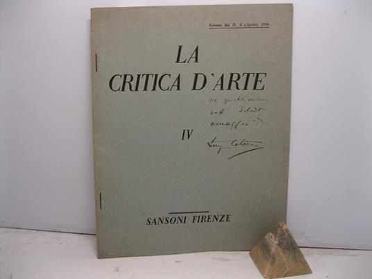 La critica d'arte. IV. Gerolamo da Treviso il Giovane - Luigi Coletti - copertina