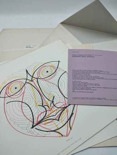 Presenza degli antenati. 1964 - 1970. Prima edizione duecentocinquanta esemplari in serigrafia - Bruno Munari - copertina