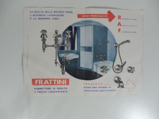 Frattini. Rubinetterie di qualita' a prezzo conveniente. Pieghevole pubblicitario - copertina