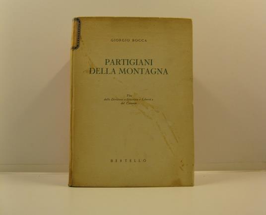 Partigiani della montagna - Giorgio Bocca - copertina