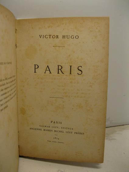 Paris - Victor Hugo - copertina