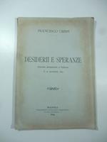 Desiderii e speranze. Discorso pronunziato a Palermo il 20 novembre 1892