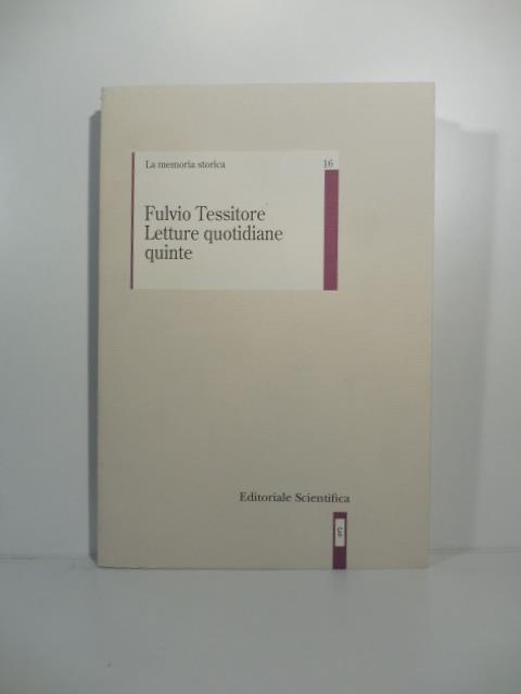 Letture quotidiane quinte - Fulvio Tessitore - copertina