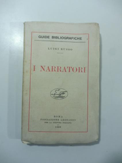 I narratori - Luigi Russo - copertina