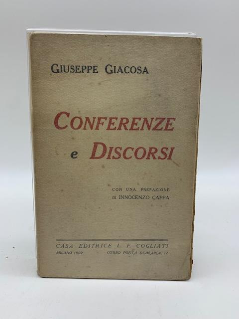 Conferenze e discorsi - Giuseppe Giacosa - copertina