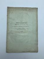 Decisione pronunciata nel di' 28 agosto 1810 dalla Corte d'appello sedente in Roma sul maggiorasco Barberini