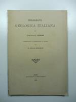 Bibliografia geologica italiana per l'anno 1889 compilata e pubblicata a cura del R. Ufficio Geologico