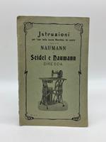 Istruzioni per l'uso della nuova macchina da cucire a doppio punto Naumann di Seidel e Naumann, Dresda